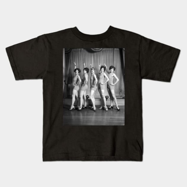 Chorus Girls, 1927. Vintage Photo Kids T-Shirt by historyphoto